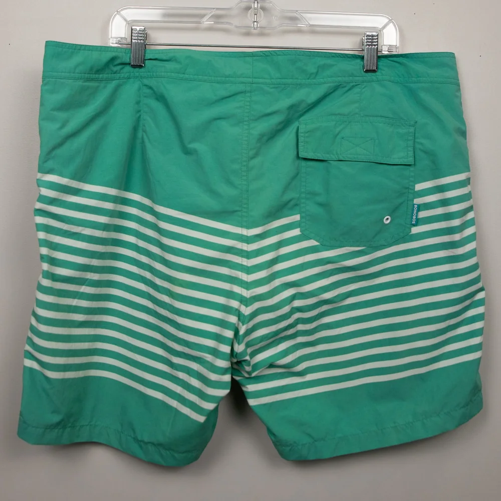 Bonobos green stripe board shorts-38